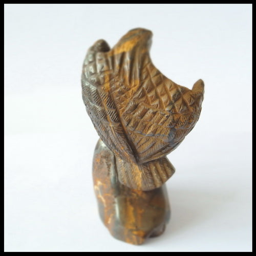 Carving eagle Boulder Opal Gemstone Decoration, 83x48x35mm , 153.6g - MyGemGarden