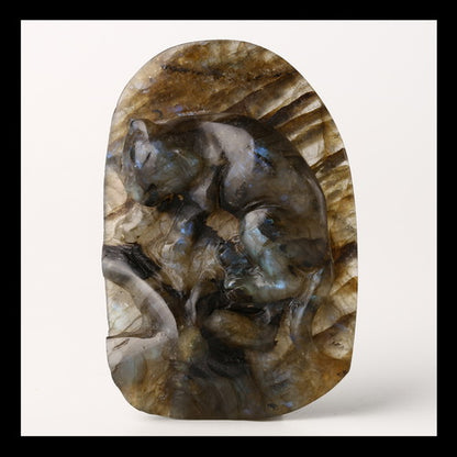 Labradorite Gemstone Tiger Ornament, 60x40x12mm, 173ct - MyGemGarden