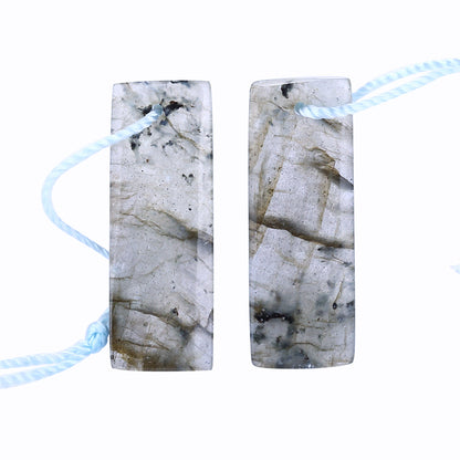 Natural Labradorite Drilled Earrings Pairs 26x9x3mm,3.5g - MyGemGarden
