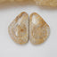 Natural Indonesian Fossil Coral Gemstone Cabochon Pair, 21x13x4mm, 3.4g - MyGemGarden