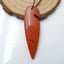 Red River Jasper Carved Gemstone Pendant, 47x15x4mm, 4.5g - MyGemGarden