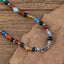 Agate Faceted Gemstone With Silver Beads Necklace, Rose Quartz Pendant, Handmade Jewelry, 1 Strand, 22 Inch, 29.5g