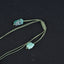 Green Turquoise Faceted Gemstone Necklace, Handmade Jewelry, Adjustable Necklace, 1 Strand, 16-28 inch, 68g
