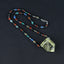 Natural Faceted Yellow Quartz and Agate Gemstone with Silver Beads Necklace 22 inch, 63g