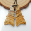 New, Carved Picture Jasper Earrings Pair, Handmade Carved Earrings Pair, 35x16x5mm, 6.5g - MyGemGarden