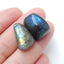2Pcs Natural Labradorite Gemstone Cabochon, 18x13x10mm, 18x11x9mm, 6.9g - MyGemGarden