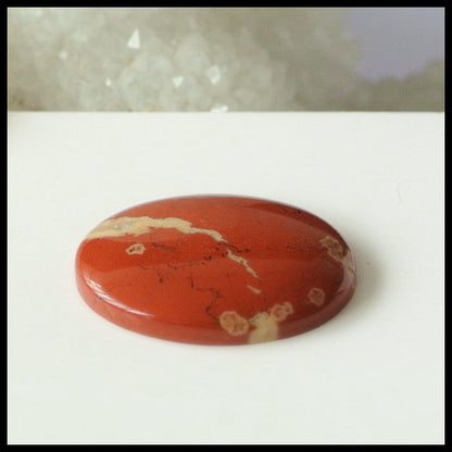 Natural Red River Gemstone Cabochon, 20x16x3mm, 2.6g - MyGemGarden