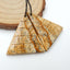 New, Carved Picture Jasper Earrings Pair, Handmade Carved Earrings Pair, 33x29x4mm, 9.2g - MyGemGarden