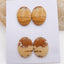2 Pair Us Biggs Jasper Oval Gemstone Cabochon, 20x15x3mm, 7.1g