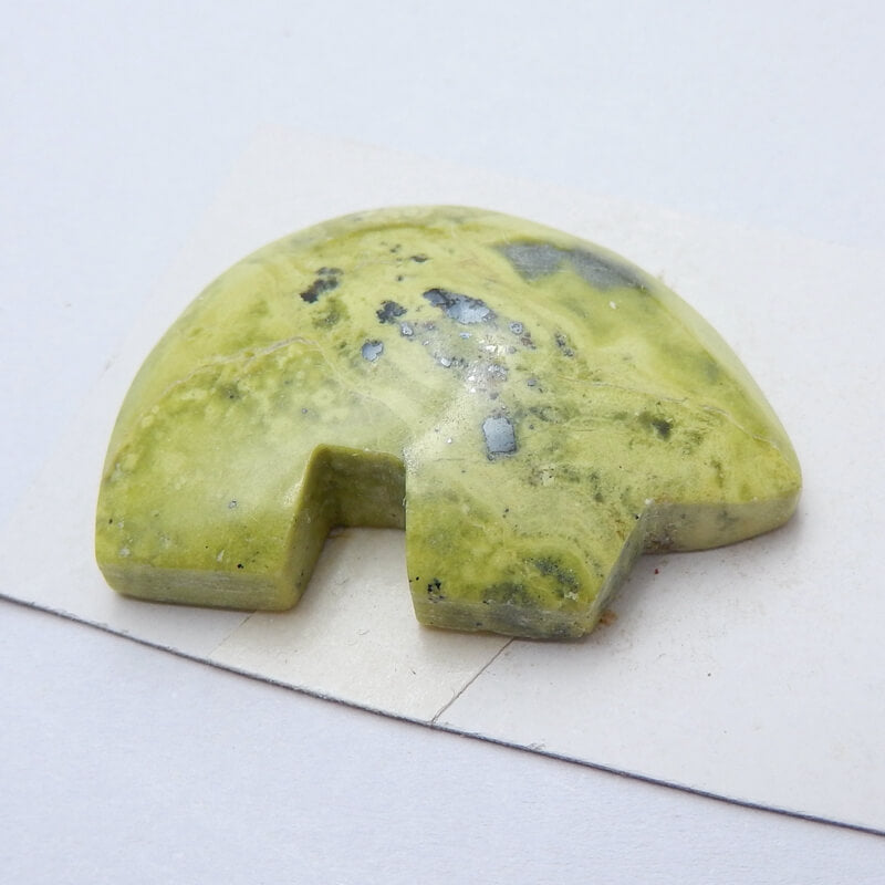 Natural Serpentine Gemstone Cabochon, 30x22x6mm, 6.2g - MyGemGarden