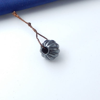 Natural Hematite Pendant Bead, 10x10mm, 2.4g - MyGemGarden