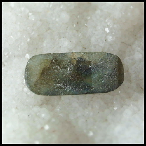 Natural Labradorite Gemstone Cabochon, 26x11x9mm, 5.4g - MyGemGarden