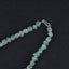 Natural Prehnite With Silver Beads Gemstone Necklace, Amethyst Pendant, Handmade Jewelry, 1 Strand, 24 inch, 85g