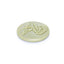 Carved Flower Round Serpentine Cabochon, 45x6mm, 17.98g - MyGemGarden