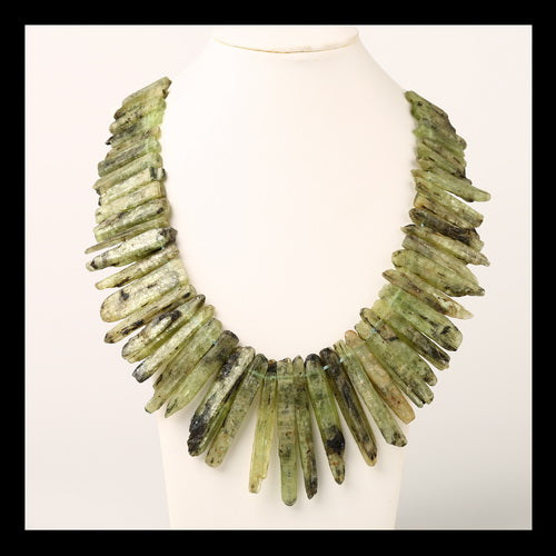 Gemstone Necklaces, Green Kyanite Gemstone Necklaces Necklace, Adjustable Necklace - MyGemGarden