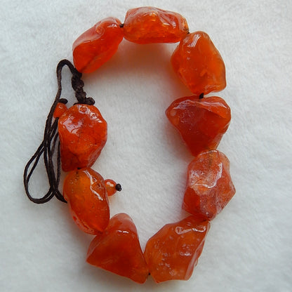 New Arrival Red Agate Loose Stands Bracelet for Lover29x19x12mm, 21x16x12mm69.6g - MyGemGarden