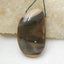 Natural Polish Flint Drilled Gemstone Pendant Bead, 45x27x9mm, 18.1g - MyGemGarden