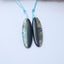 Labradorite, Obsidian Glued Earrings Pair,35x11x4mm,5.0g - MyGemGarden