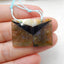Labradorite, Obsidian and Amazonite Glued Earrings Pair, 20x15x4mm, 4.7g - MyGemGarden