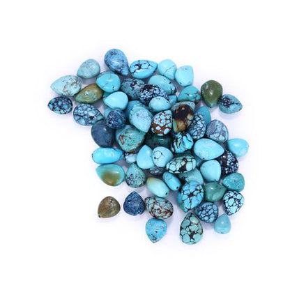 70.5g Turquoise Drilled Teardrop Beads, Loose Beads for Jewelry Making, 13x9x5mm, 70.5g - MyGemGarden