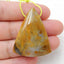 Natural Agate Drilled Gemstone Pendant Bead, 38x29x8mm, 10.8g - MyGemGarden