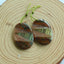 Natural Green opal, Sunstone, Labradorite Glued Earrings Pair, 31x20x4mm,8.8g - MyGemGarden