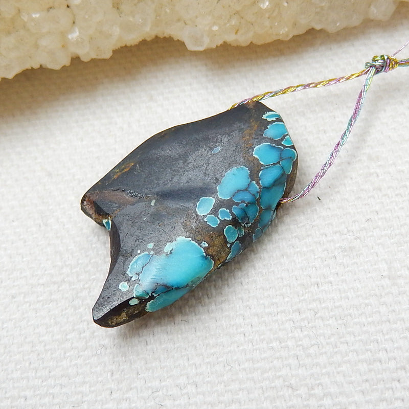 Nugget gemstone Turquoise Pendant, Best Jewelry Handmade DIY Jewelry Making, 24x17x6mm, 5g - MyGemGarden