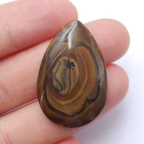 Natural Us Biggs Jasper Teardrop Gemstone Cabochon, 30x20x5mm, 4.2g - MyGemGarden