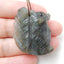 Hand Carved Labradorite Squirrel Pendant , 35x28x8mm, 12.4g - MyGemGarden