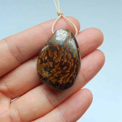 1 pc Natural Boulder Opal Pendant Bead