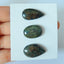 3 PCS Nugget Green Quartz Gemstone Natural Cabochons 25x16x7mm,21x15x6mm,13.5g - MyGemGarden
