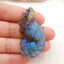 Vintage Hand Carved Labradorite Gemstone Indian Head Pendant , 45x23x6mm, 7.3g - MyGemGarden