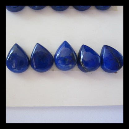 10 pcs Lapis Lazuli Teardrop Cabochons, 8x6mm, 3g - MyGemGarden