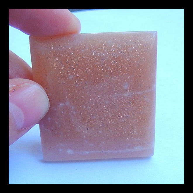 New!! Sale Shimmer Stone Sunstone Cabochon,Square Cabochon,41x38x7mm,22.5g - MyGemGarden