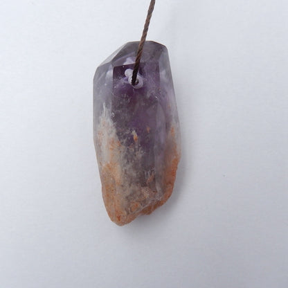 Amethyst Gemstone Natural Pendant Bead, 35x16x14mm, 12g - MyGemGarden
