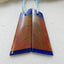 Multi-Color Picasso jasper and Lapis Lazuli Glued Gemstone Earrings Pair, 30x13x4mm, 5.3g - MyGemGarden