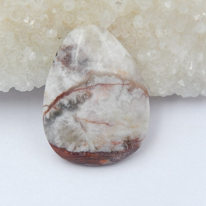 Crazy Lace Agate Gemstone Natural Cabochon, 34x26x6mm, 10.2g - MyGemGarden