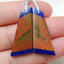 Multi-Color Picasso jasper and Lapis Lazuli Glued Gemstone Earrings Pair, 30x13x4mm, 5.3g - MyGemGarden