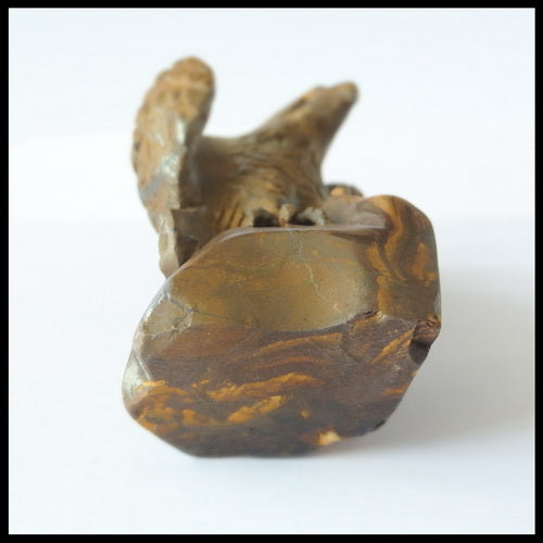Carving eagle Boulder Opal Gemstone Decoration, 83x48x35mm , 153.6g - MyGemGarden