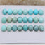 24 PCS Natural Turquoise Cabochons 9x7x4mm, 7.9g