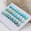 24 PCS Natural Turquoise Cabochons 9x7x4mm, 7.9g