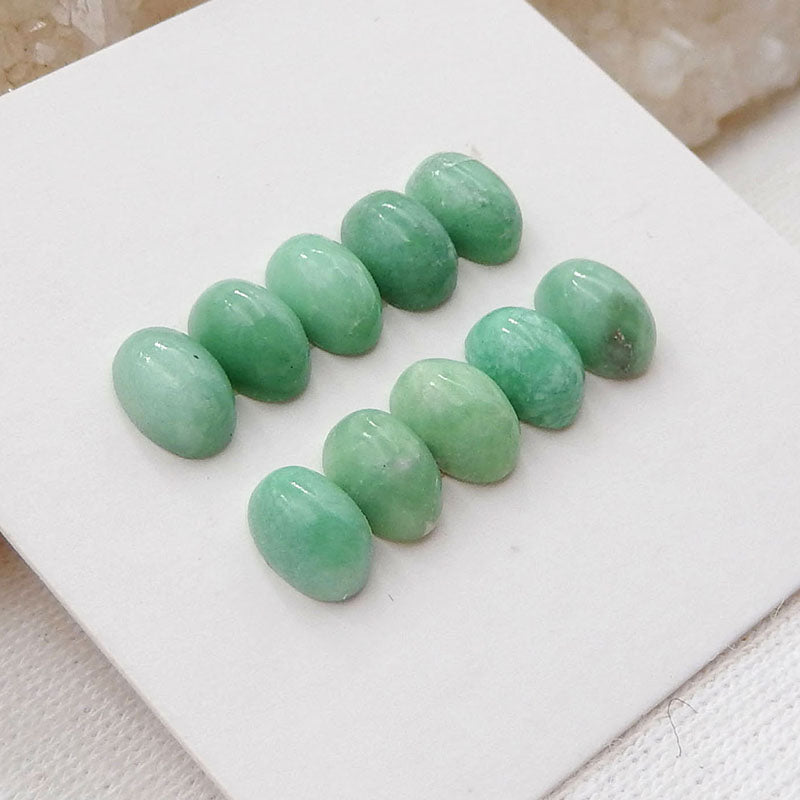 10 pcs Natural Turquoise Cabochons 6x4x3mm, 1.7g