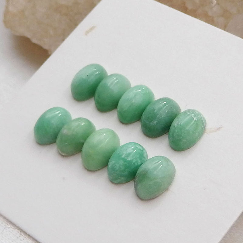 10 pcs Natural Turquoise Cabochons 6x4x3mm, 1.7g