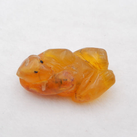 Natural Red Agate Carved bear Cabochon 39x24x16mm, 15.6g
