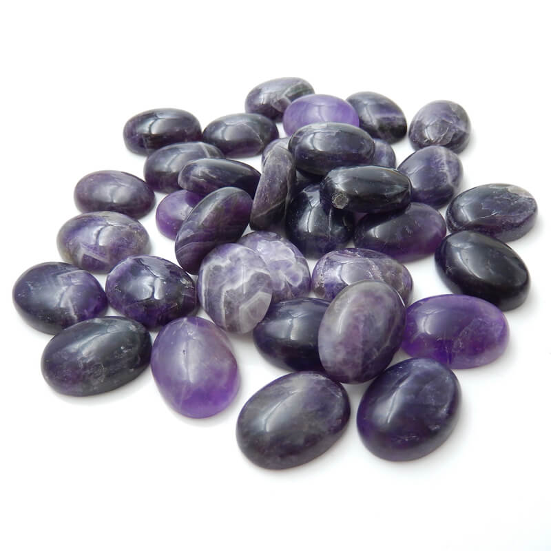 1 Piece Oval Gemstone Cabochon, Amethyst, Obsidian, Tiger's Eye, Red Tiger's Eye, Red Agate, Serpentine and Mookaite, about 20x15x7mm, 3-4g - MyGemGarden