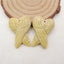 Paire de Boucles d'Oreilles Serpentine Plumes Sculptées à la Main, 36x13x4mm, 6.2g