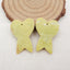 Paire de Boucles d'Oreilles Serpentine Plumes Sculptées à la Main, 36x13x4mm, 6.2g