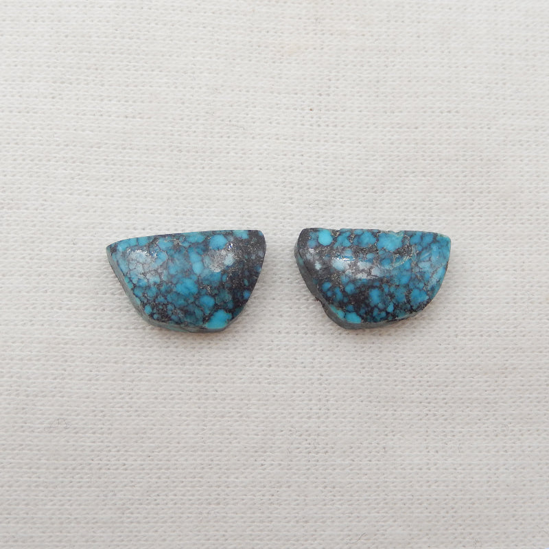 Paire de cabochons Pépite Turquoise pierre naturelle, 13x8x3mm, 1.3g