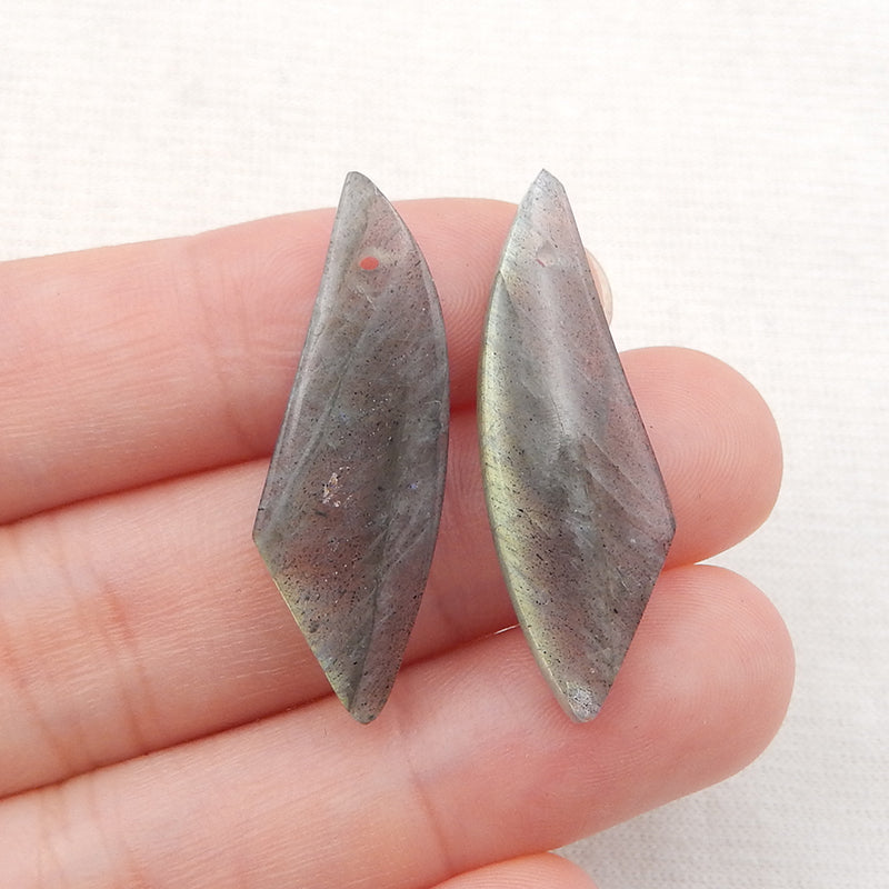 Natural Labradorite Earring Beads 31x10x4mm, 4.0g