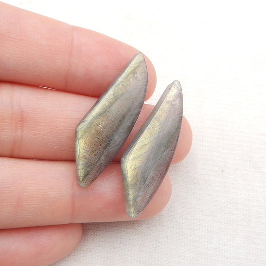 Natural Labradorite Earring Beads 31x10x4mm, 4.0g